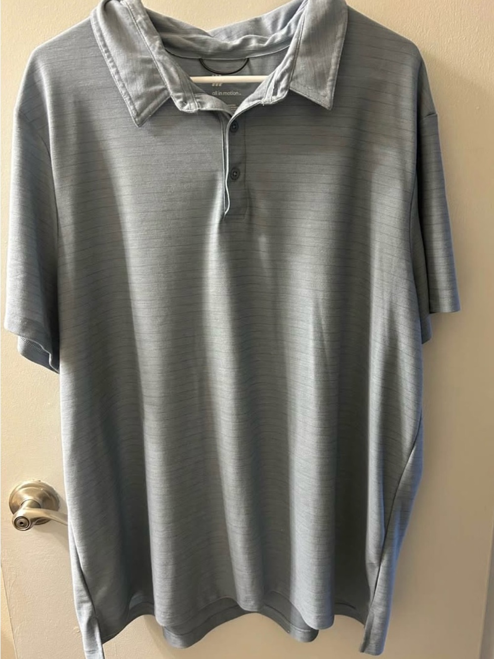 all in motion Men's Pale Blue Short-Sleeve Polo